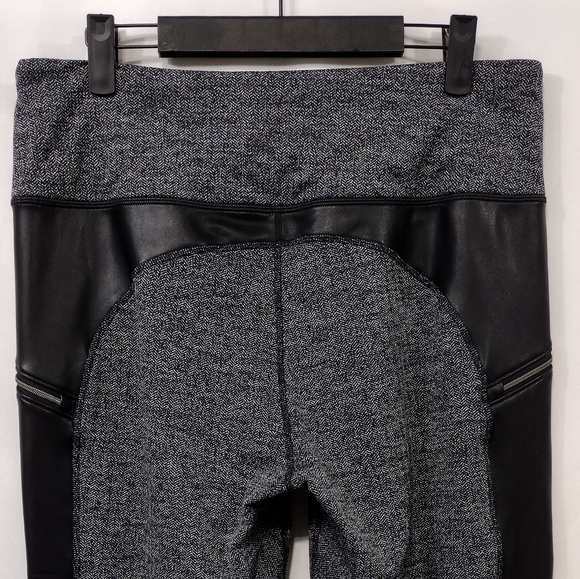 Athleta Herringbone Luxe Metro Drifter Leggings Womens L Gray Black Athletic - Picture 8 of 10